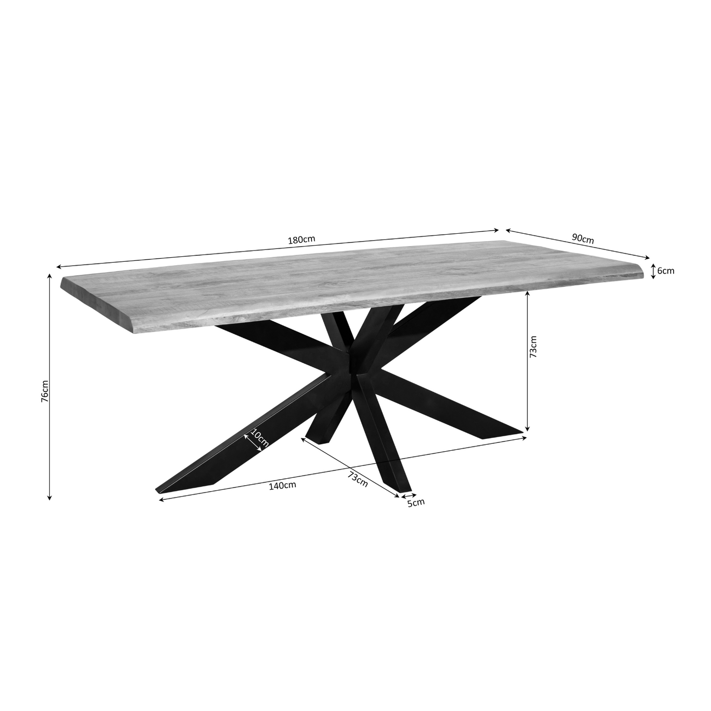 Boomstamtafel Denver | 180 cm