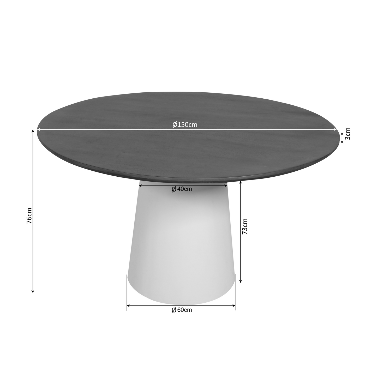 Eettafel Madison Brown | 150 cm