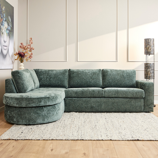MySofa Alma | Divan Links + 2,5 zits | Green | Trenza 21
