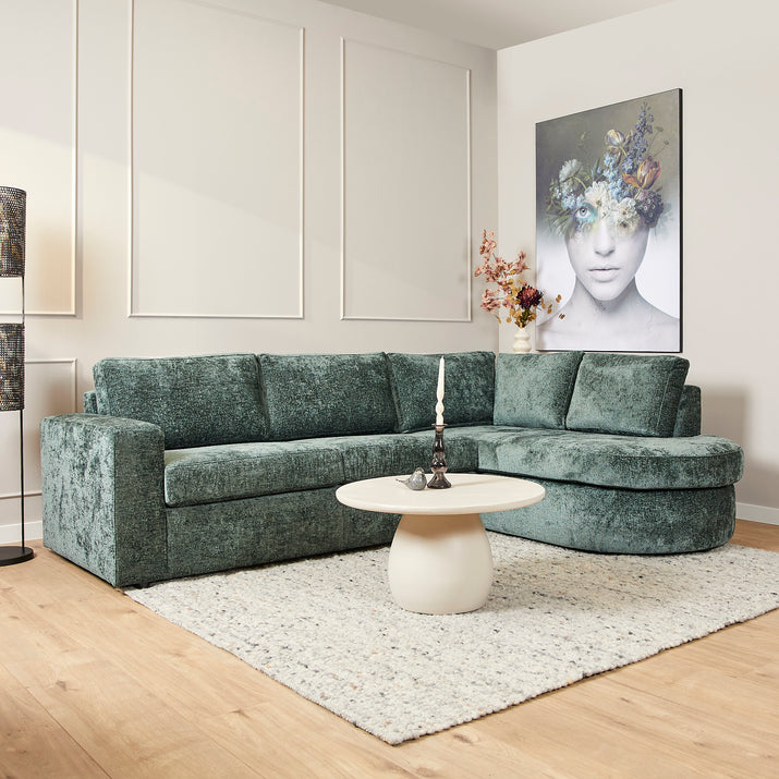 MySofa Alma | 2,5 zits + Divan Rechts | Green | Trenza 21