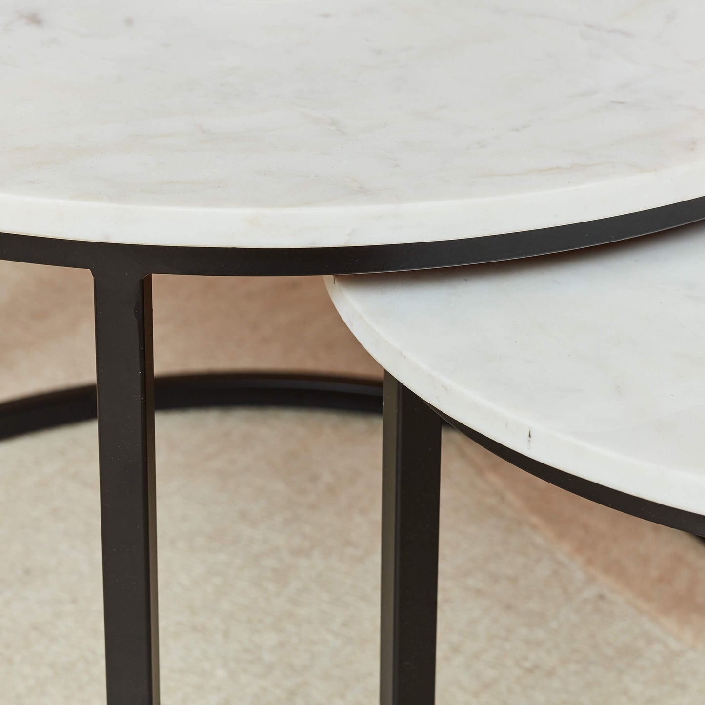 Salontafel Nova White marble | 70 cm | Set van 2