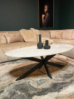 Salontafel Faye White marble | 130 cm | Ovaal