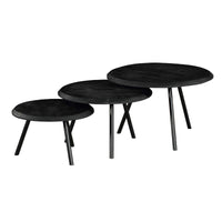 Salontafel Ohio Black | 70 cm| set van 3