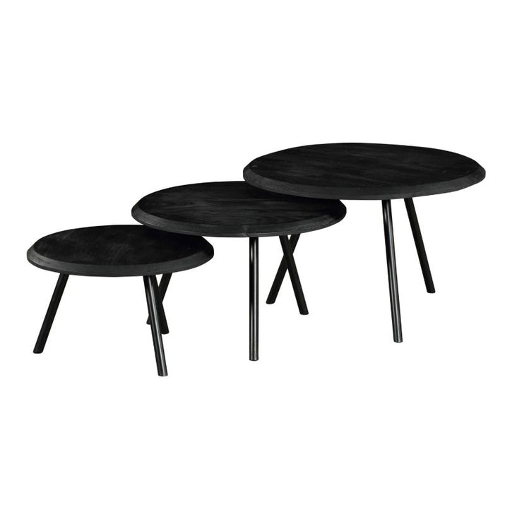 Salontafel Ohio Black | 70 cm| set van 3