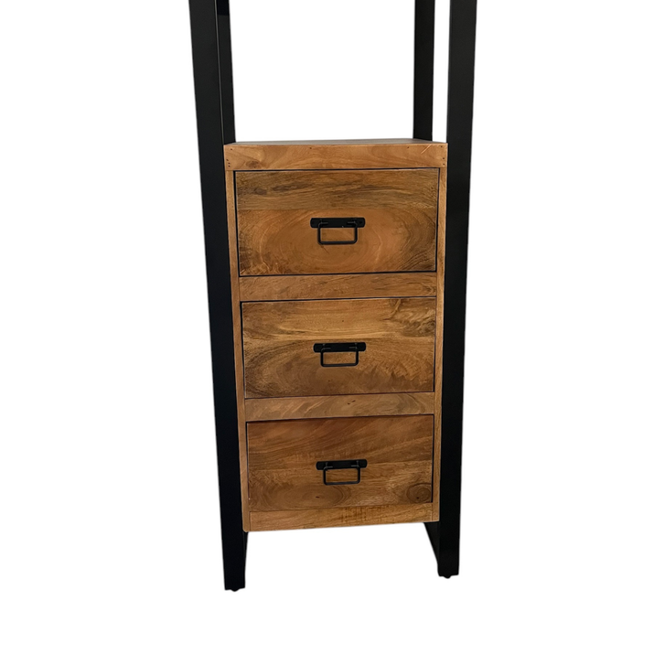 Boekenkast Boaz met 3 lades | 55 cm | FINISH WARM