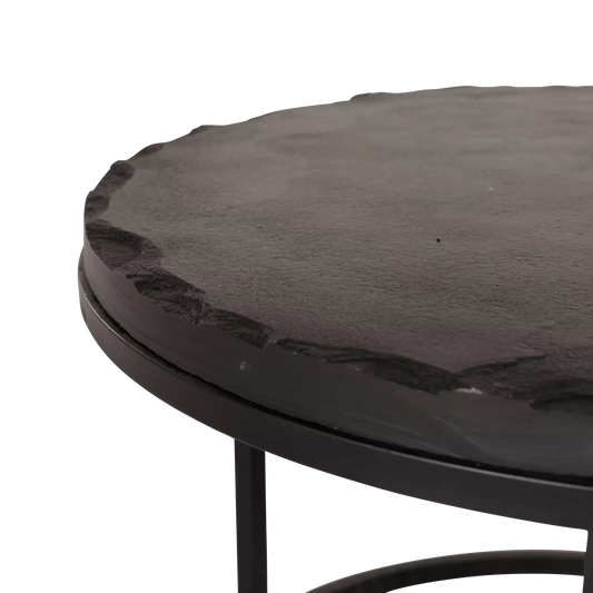 Salontafel Ora Black Kadappa Stone| 60 cm | Set van 2