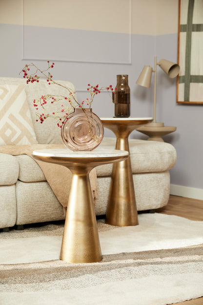 Bijzettafel Essy White marble | 45 cm