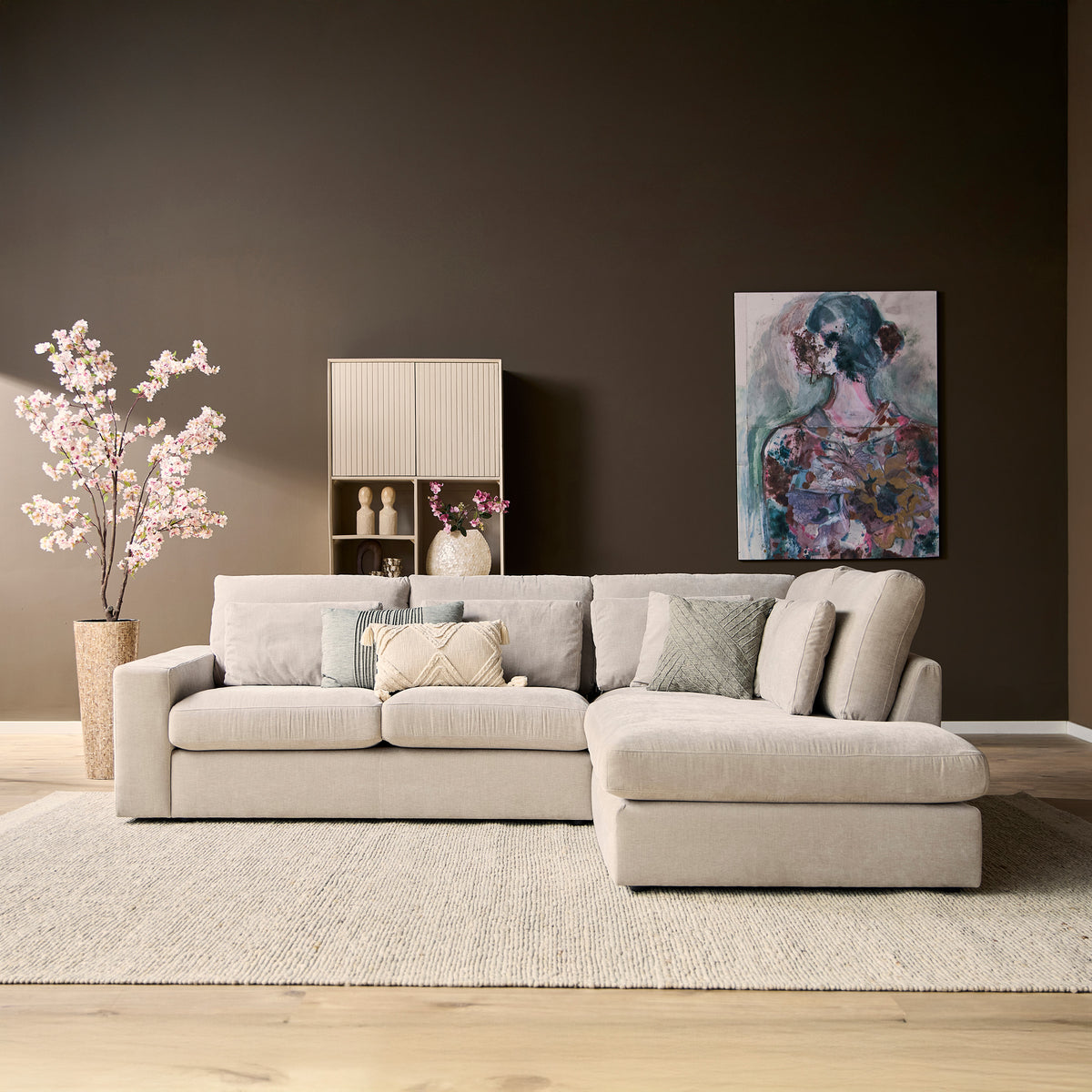 MijnSofa Jesse | Modulaire banksamenstelling met ottomane en zitgedeelte combinatie