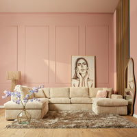 MySofa Teddy U-bank | Divan L + 2,5 ZA + Lounge R | Beige | Tilia 03