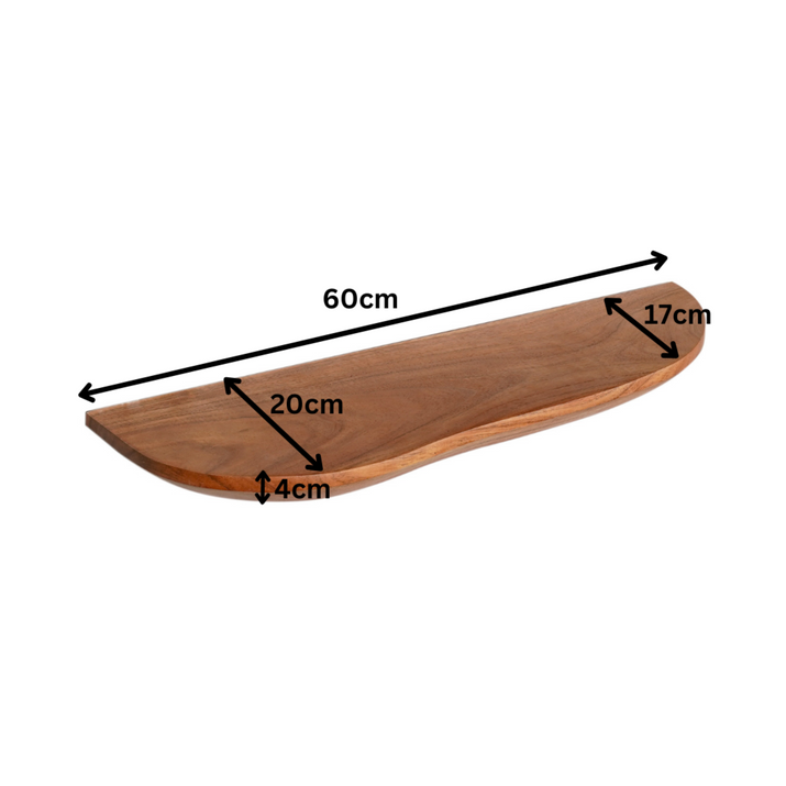 Wandplank Live edge | 60 cm | Set van 2