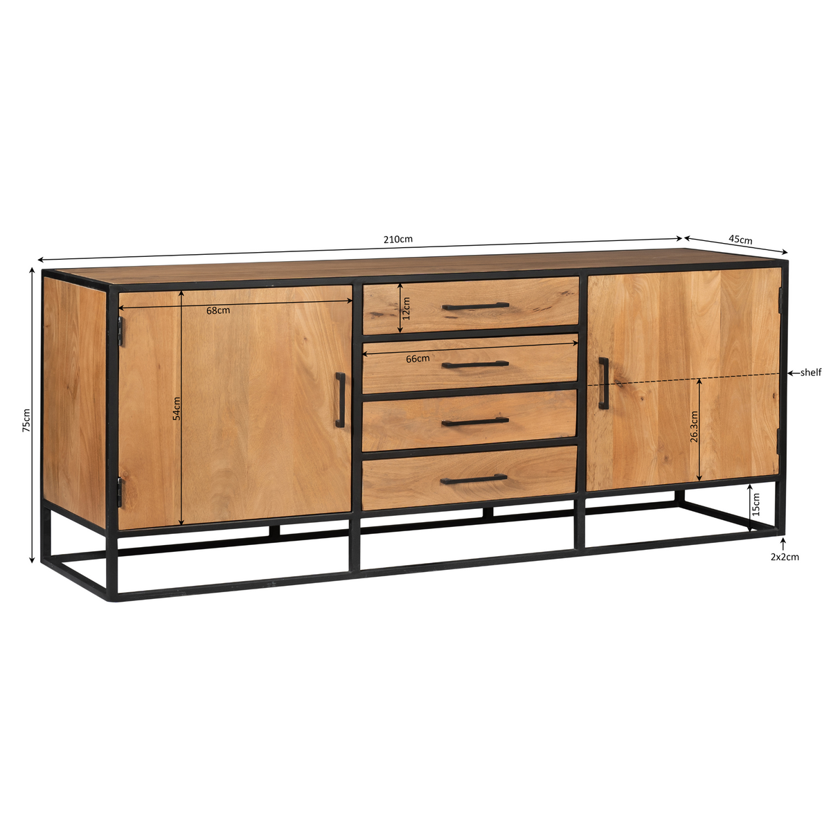 Dressoir Denver | 210 cm
