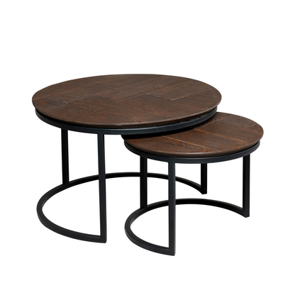 Salontafel Otik Brown Oak | 70 cm | Set van 2