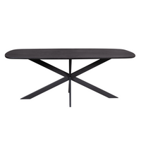 Eettafel Elegance Black | 200 cm | Deens ovaal