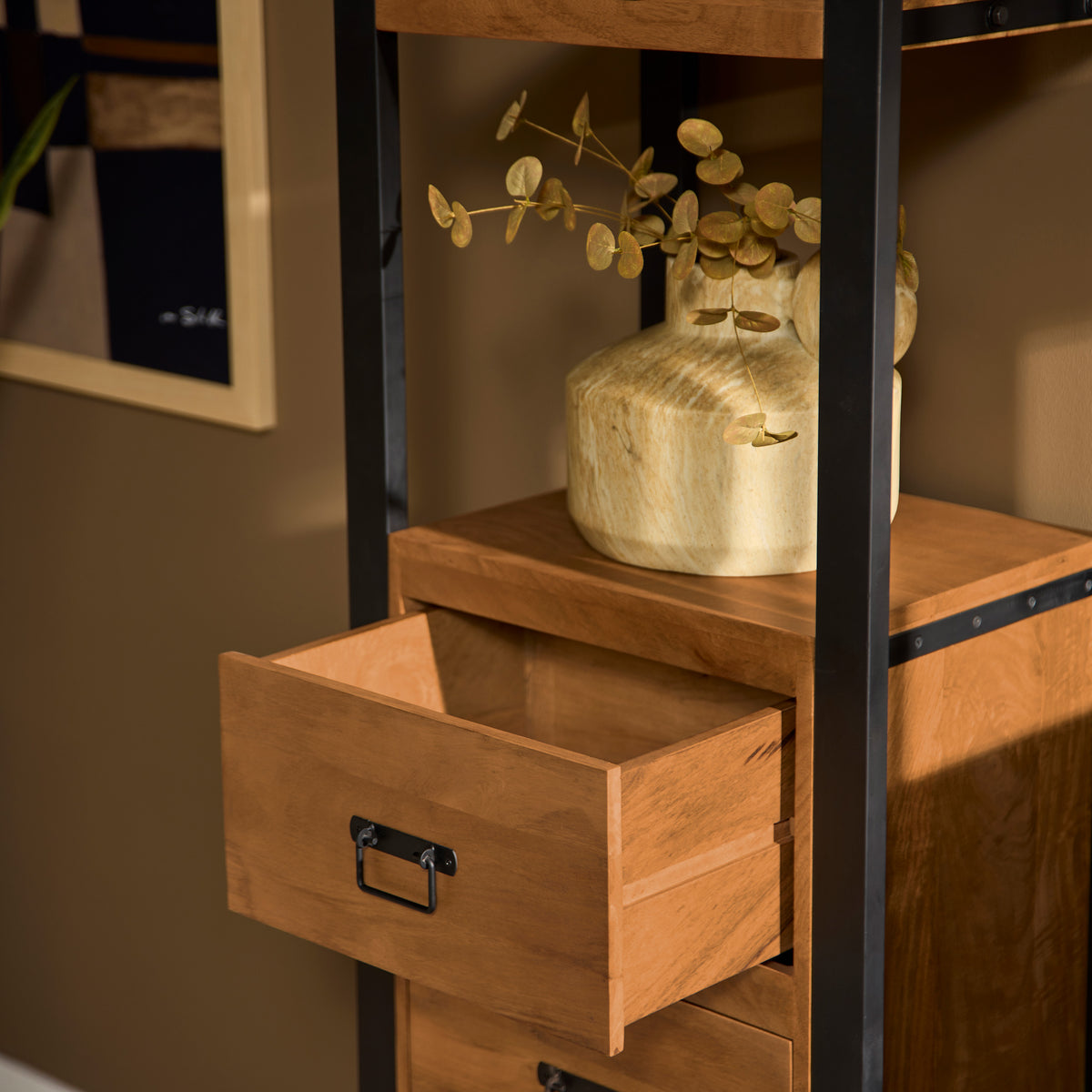 Boekenkast Boaz | 55 cm | drie lades