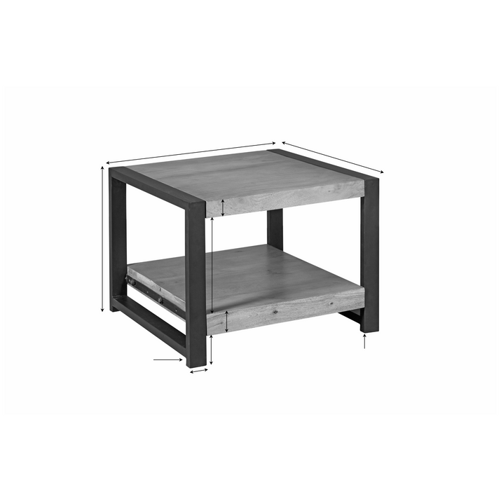 Bijzettafel Boaz met onderblad | 60 cm