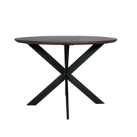 Eettafel Madison Walnut | 130 cm | Poot Black