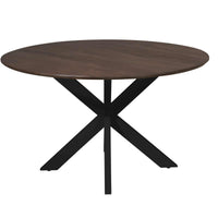 Eettafel Madison Brown | 130 cm | Poot Black